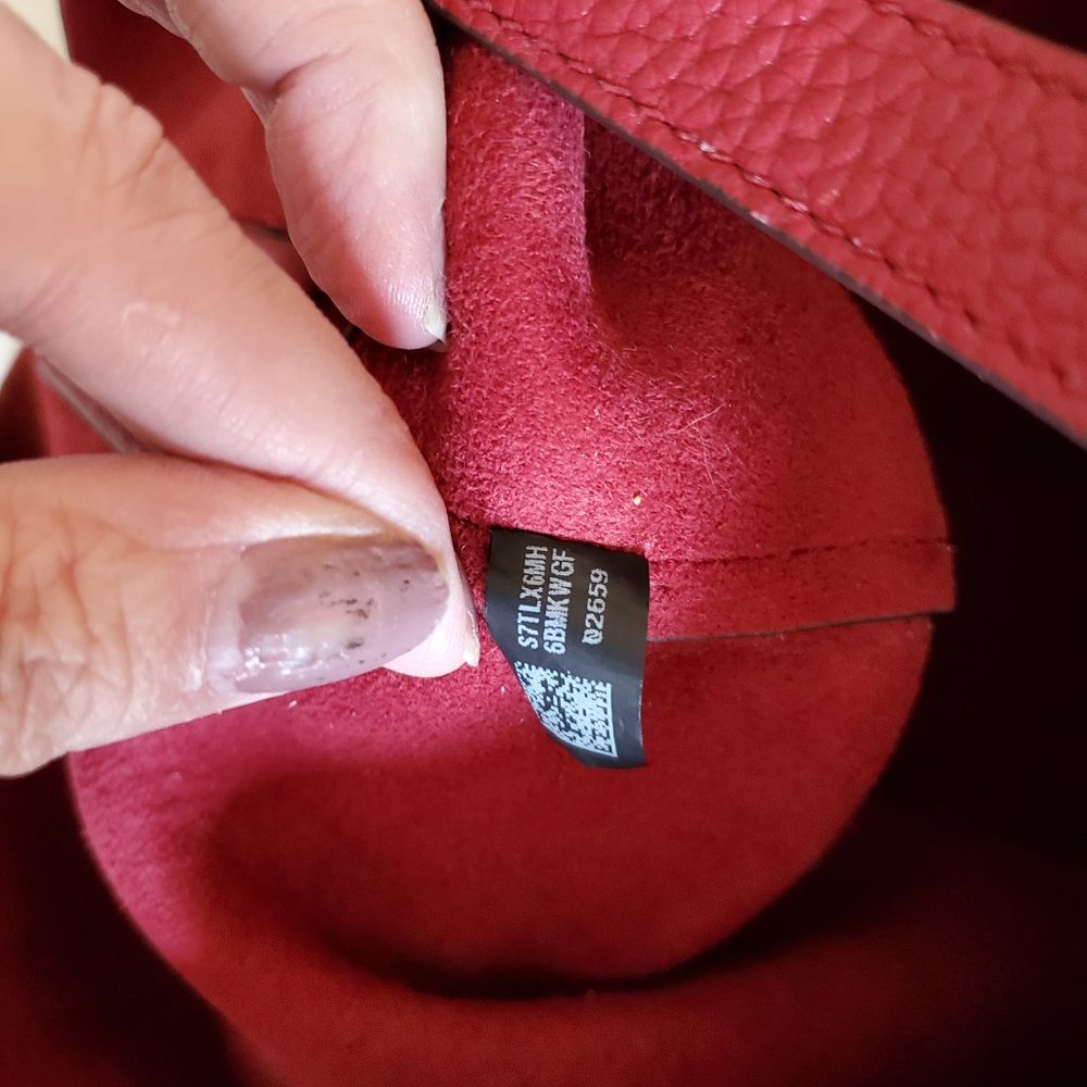 Euc Michael Kors Junie Crimson Leather Shoulder Bag c - Picture 13 of 13